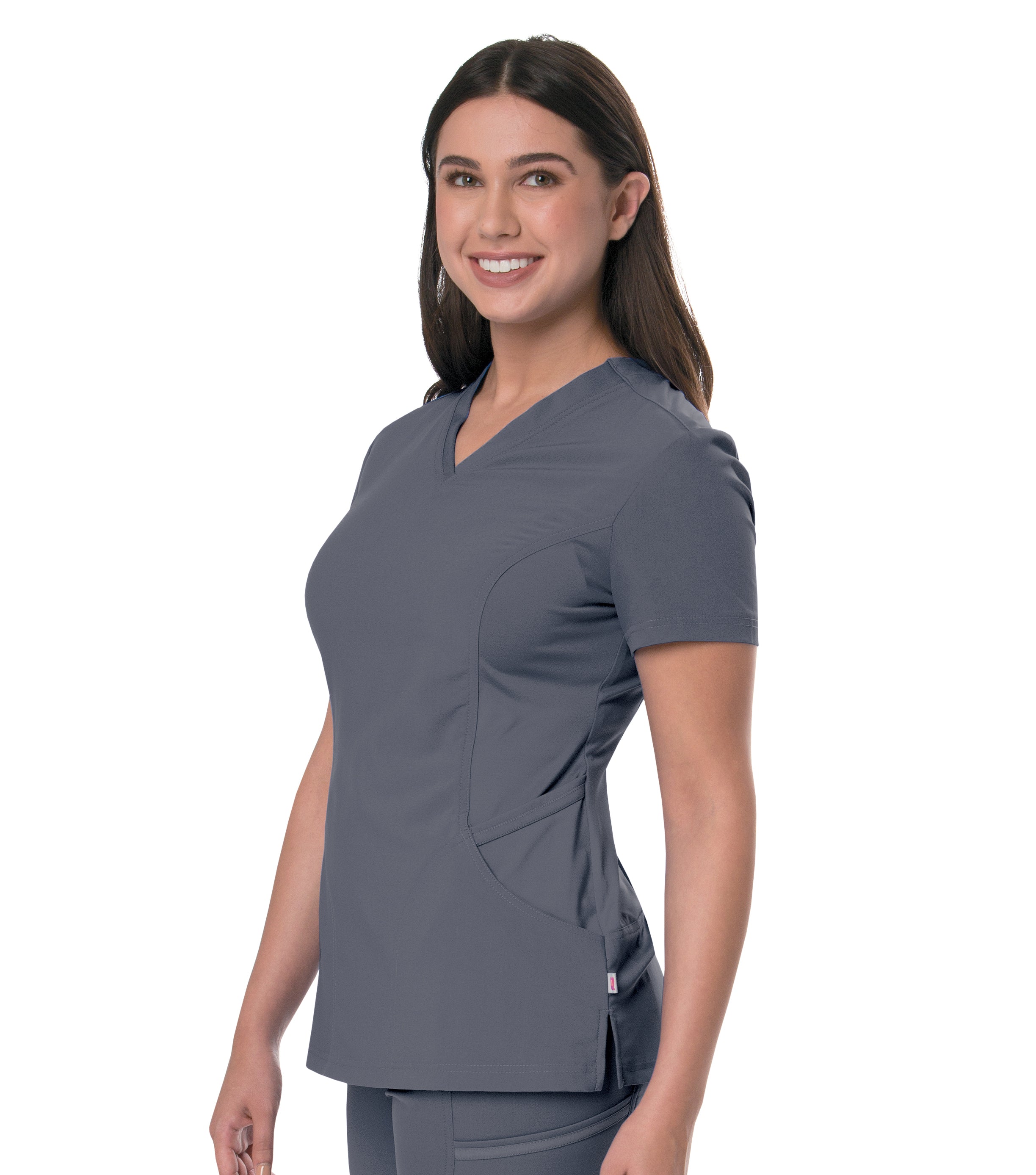 Urbane Women's Ultimate V-Neck Top With Knit Panels