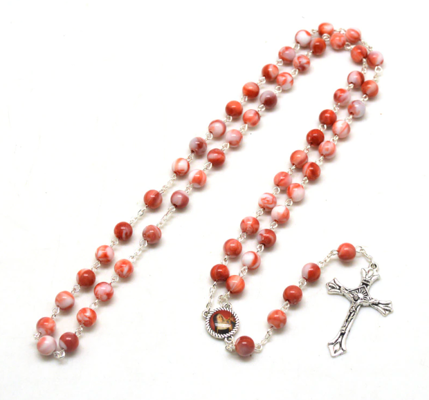St Rita Acrylic Beads Rosary – Catholicgoodies
