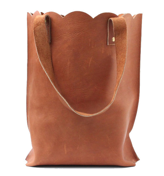 scalloped tote