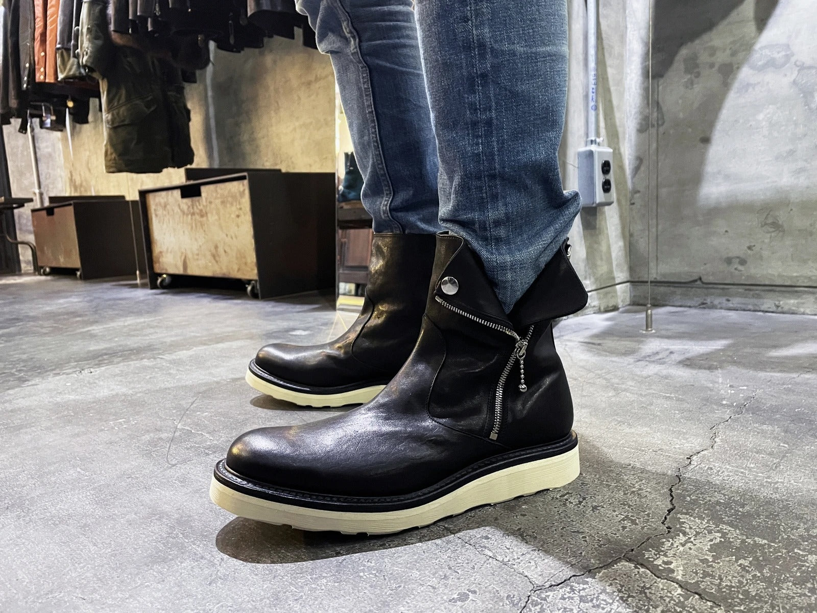 Full Tannin Pit Tanning Shrink Horsehide "Riders Boots"