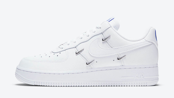 nike air force 1 with metallic swoosh