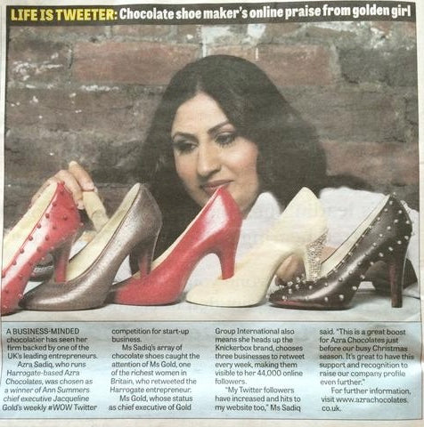 YORKSHIRE EVENING POST- CHOCOLATE SHOES