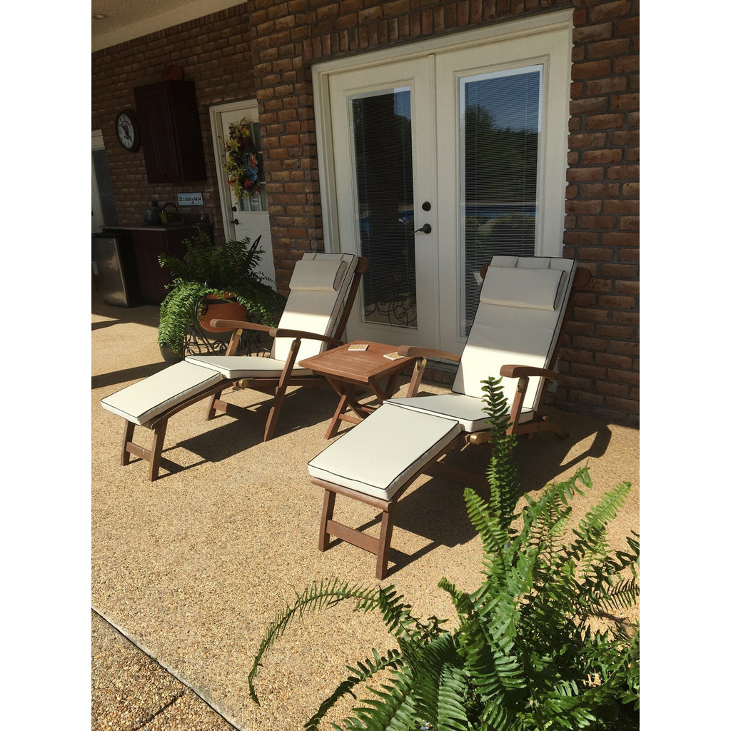 wooden steamer chair cushions