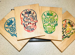 lotus sugar skull charcuterie boards resin