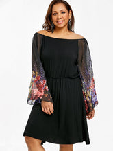 Load image into Gallery viewer, Plus Size Flower Printed Party Dress - London Design Fashion &amp; Accessories
