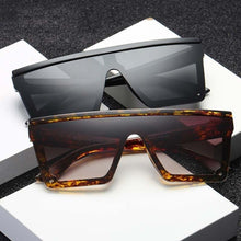 Load image into Gallery viewer, Male Flat Top Sunglasses Men Brand Black Square Shades UV400 Gradient Sun Glasses For Men Cool One Piece Designer - London Design Fashion &amp; Accessories
