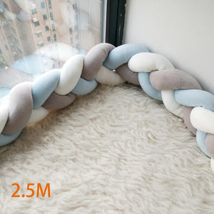 1M/2M/2.5M/3M/3.5M/4M Bed Bumper Bumpers in the crib Kids For Newborn Baby Pillow Cushion Cot Room Infant Knot Things Protector - London Design Fashion & Accessories