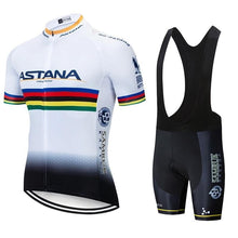 Load image into Gallery viewer, 2020 Team ASTANA White Cycling Clothing Bike Jersey Ropa Mens Bicycle Summer Pro Cycling Jerseys 20D Gel Pad Bike Shorts - London Design Fashion &amp; Accessories
