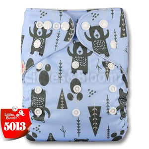 [Littles&Bloomz] 2019 New Baby One Size Reusable Cloth NAPPY Cover Wrap To Use With Flat or Fitted Nappy Diaper - London Design Fashion & Accessories