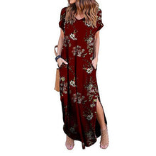 Load image into Gallery viewer, Sexy Women Dress Plus Size 5XL Summer Casual Short Sleeve Floral Maxi Dress For Women Long Dress
