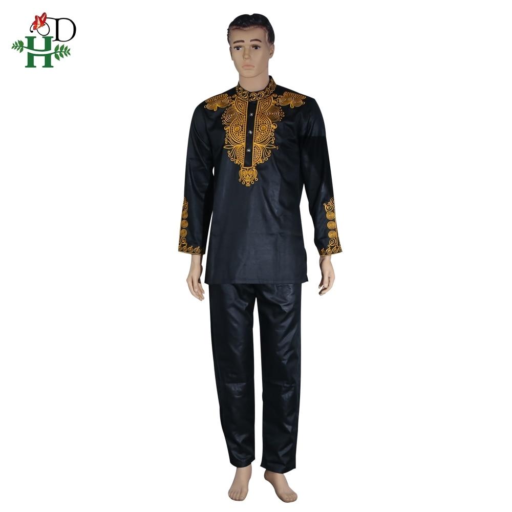 Dashiki mens top pant set 2 pieces outfit set African men clothes 2020 riche african clothing for men dashiki shirt with trouser - London Design Fashion & Accessories
