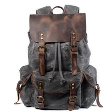 Load image into Gallery viewer, M229 Multifunction Casual Canvas Backpacks Vintage Waterproof Large Capacity Travel Bag Women Mochila Leather Laptop Rucksack - London Design Fashion &amp; Accessories
