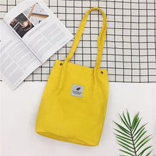 Load image into Gallery viewer, 2019 Women&#39;s Bags Corduroy Totes Bag Women Shoulder Handbags Big Capacity Shopping Bags Casual Solid Color Shopper Beach Bag - London Design Fashion &amp; Accessories
