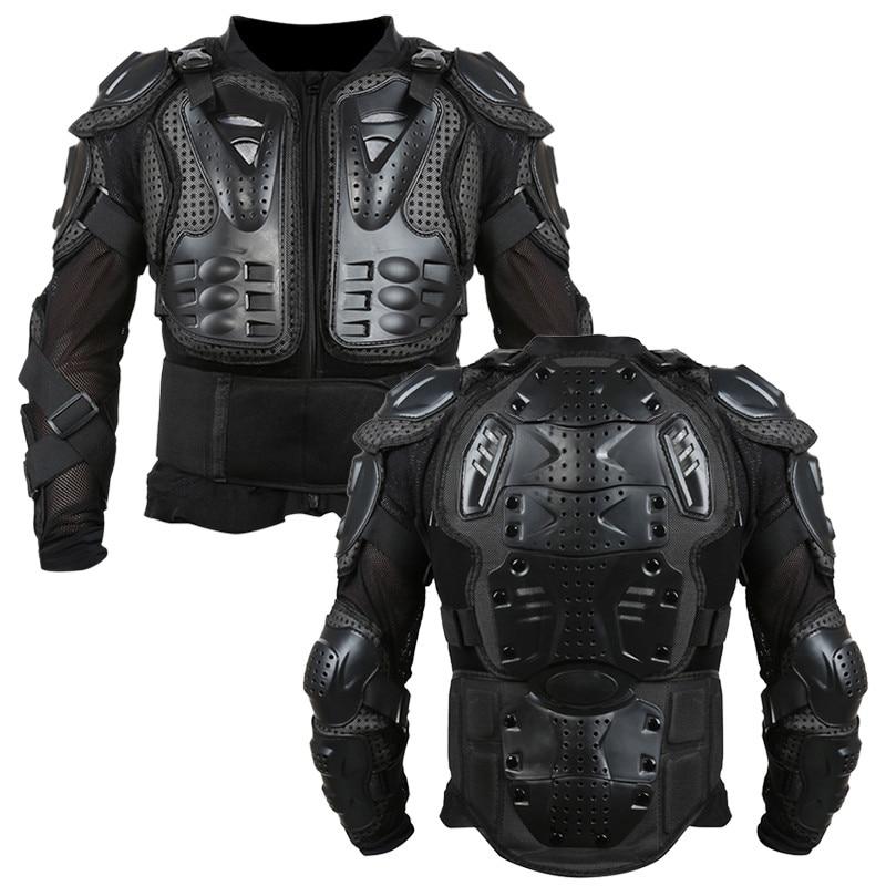 Motorcycle Armor Jacket Full Motorcycle Body Armor Shirt Jacket Motocross Back Shoulder Protector Gear S-XXXL Black - London Design Fashion & Accessories
