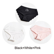 Load image into Gallery viewer, 3Pcs/Set Seamless Panties Set Underwear Women&#39;s Lingerie Soft SILK Female Fashion Panty Sexy Lady Intimates Low Rise Briefs Set - London Design Fashion &amp; Accessories
