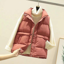 Load image into Gallery viewer, 2020 Women Sleeveless Vest Winter Warm Plus Size 2XL Down Cotton Padded Jacket Female Veats Mandarin Collar Sleeveless Waistcoat - London Design Fashion &amp; Accessories
