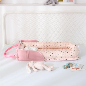 Portable Baby Nest Bed for Boys Girls Travel Bed Infant Cotton Cradle Crib Baby Bassinet Newborn Bed - London Design Fashion & Accessories