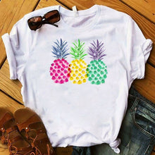 Load image into Gallery viewer, Pineapple Fruits Clothing T-shirt Fashion Women fashion Tee Top Graphic T Shirt Female Tshirt Women Kawaii Top
