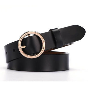 NO.ONEPAUL Women's genuine leather fashion retro belt high quality luxury brand ladies metal double buckle new belt with jeans