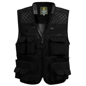 Unloading Men's Vest Tactical Webbed Gear Coat Summer Photographer Waistcoat Tool Many Pocket Mesh Work Sleeveless Jacket Male