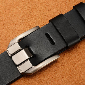 New High Quality Luxury Brand Leather Belt Designer Belts Men Pin Buckle Black Business Trouser Strap Cinturones Hombre Cinto