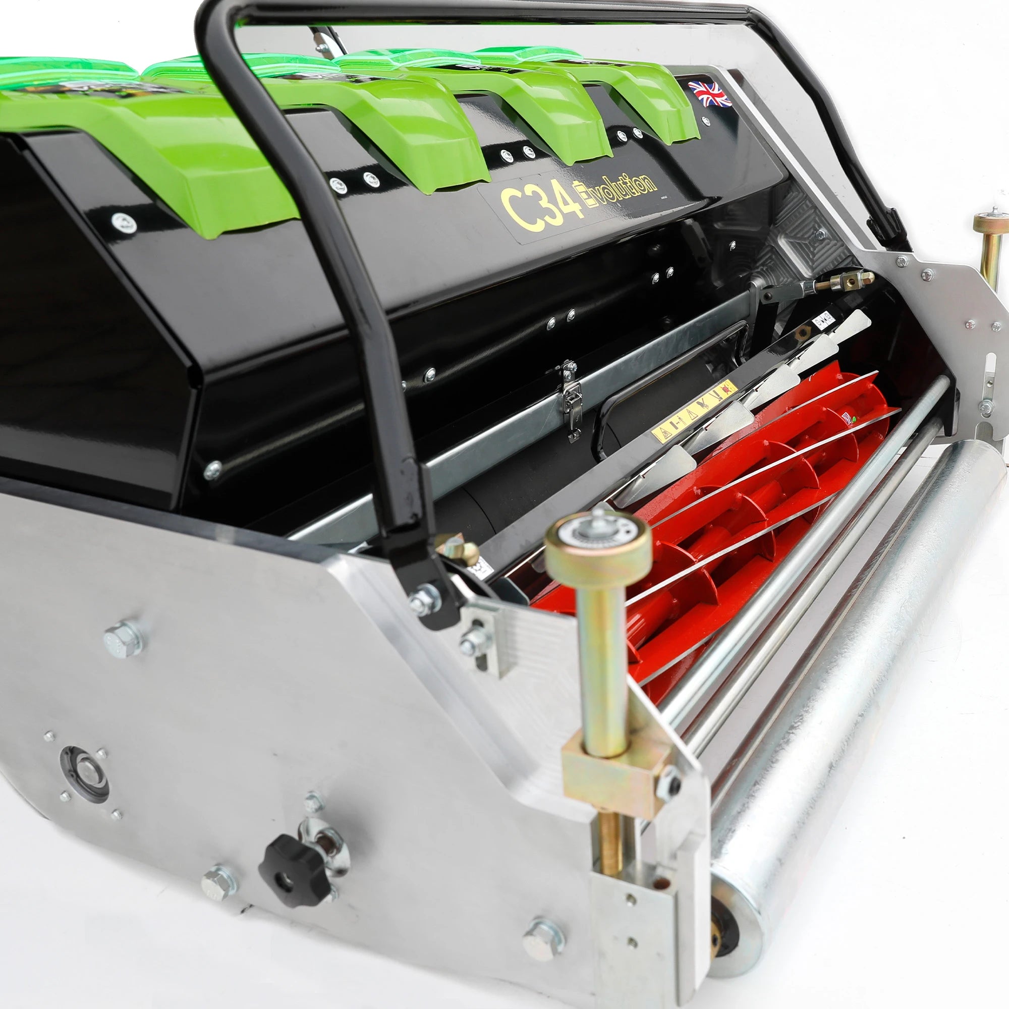 C34 Evolution Mk2 – Battery-Powered Professional Cylinder Mower with Interchangeable Turf Maintenance System