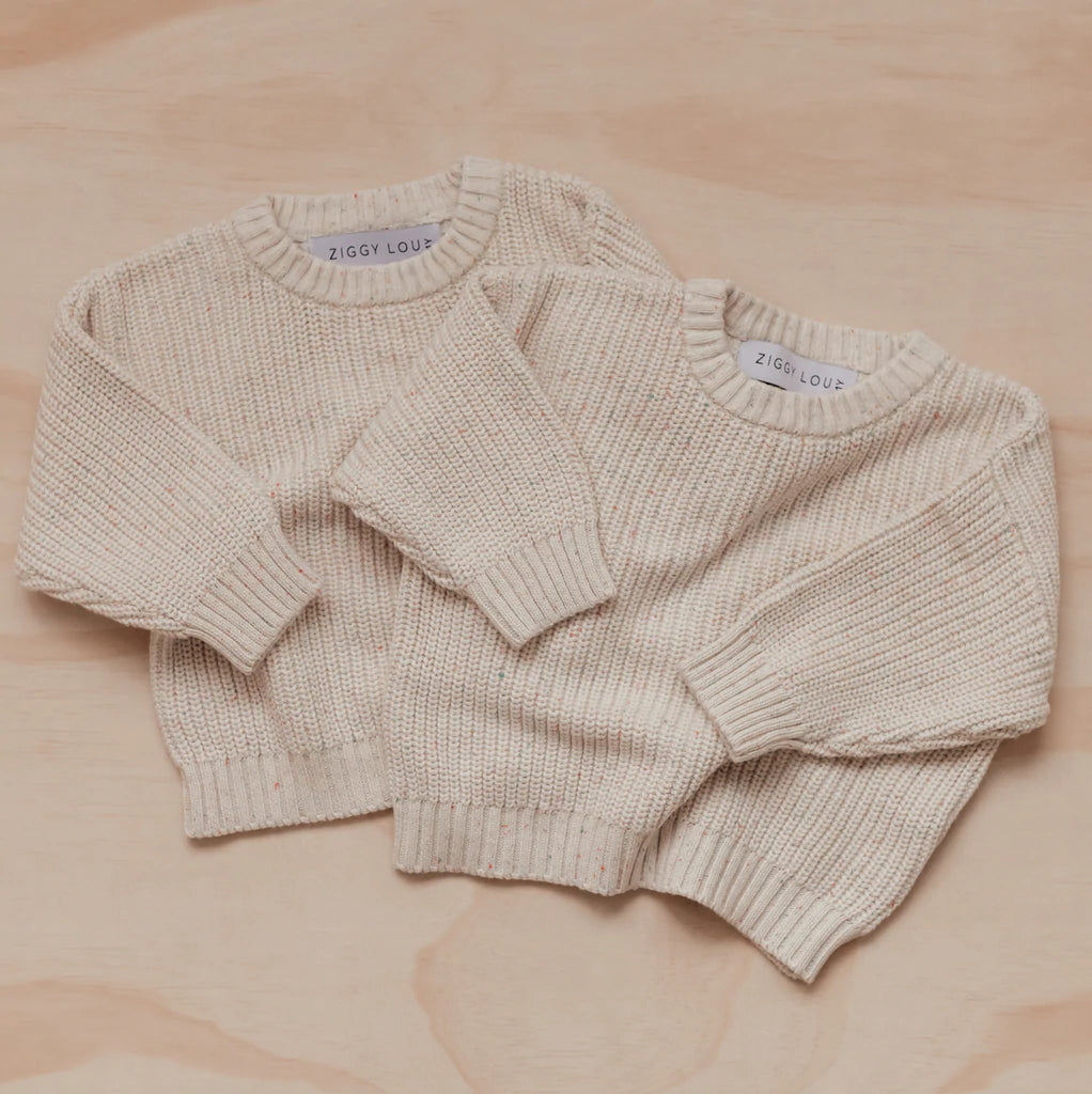 Oatmeal Fleck Knit