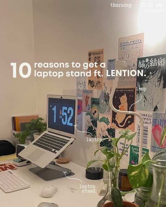 LENTION L5b Adjustable Height Laptop Stand|Use The Code “KMLS20” for 20% off!