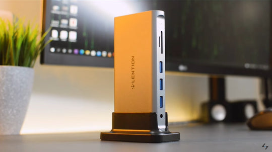 Lention 10 in 1 Long Cable USB C Docking Station | D55