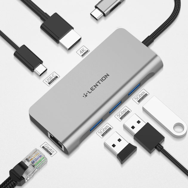 Color : Grey liyinlin USB-C HUB 6 in 1 Multi Function Type-C to HDMI USB3.0 ，Bright Chips,Stable and Smooth 