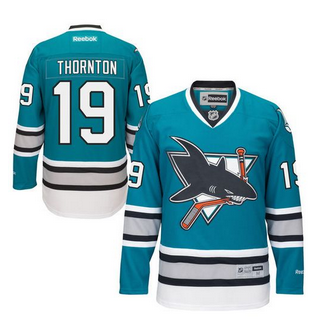 San Jose Sharks #19 Joe Thornton Teal 