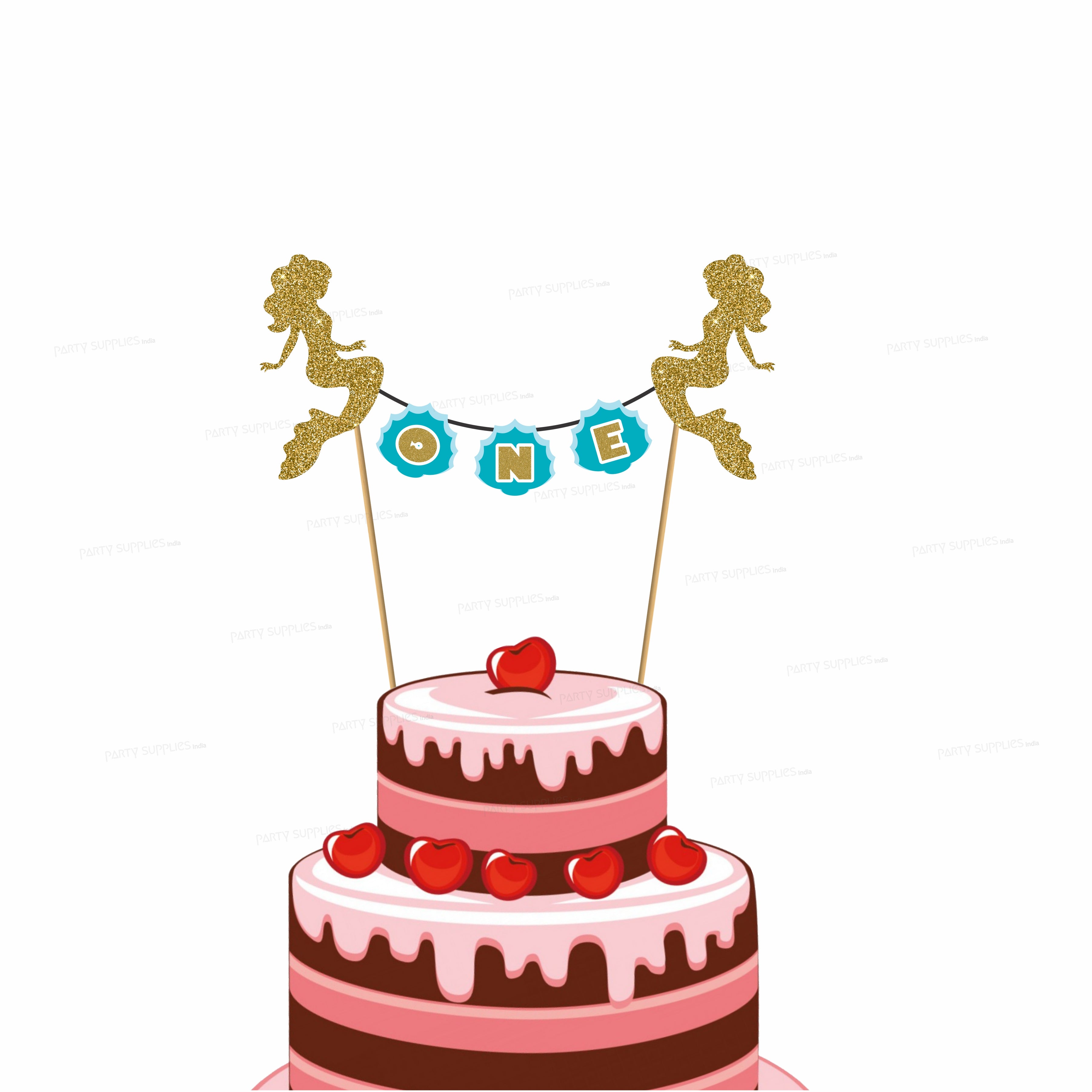 mermaid and cake clipart