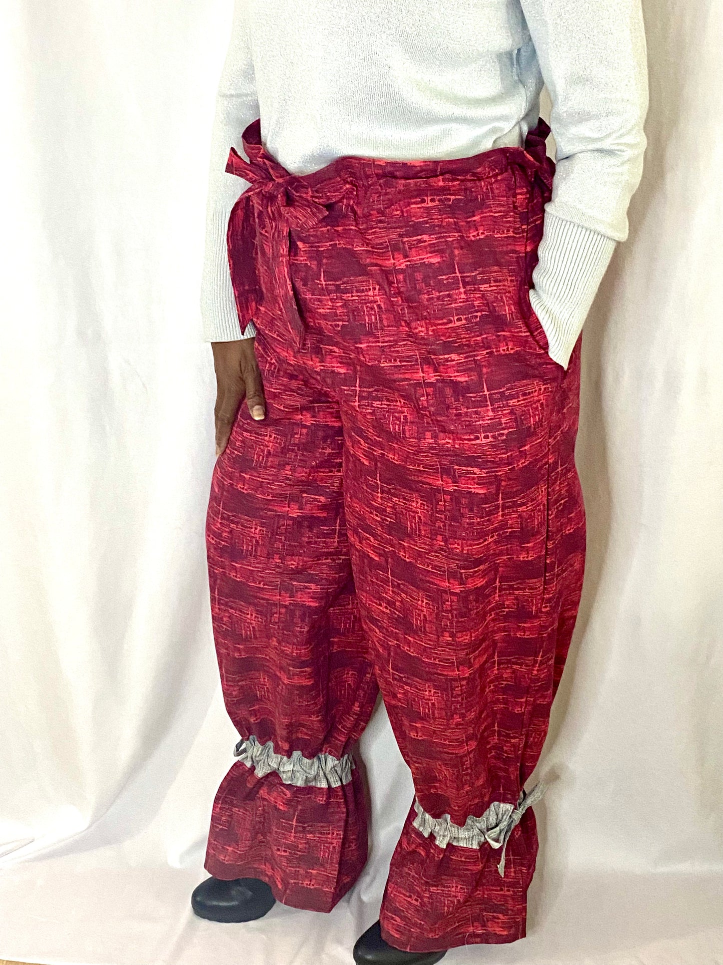 Red Ruffle Pants