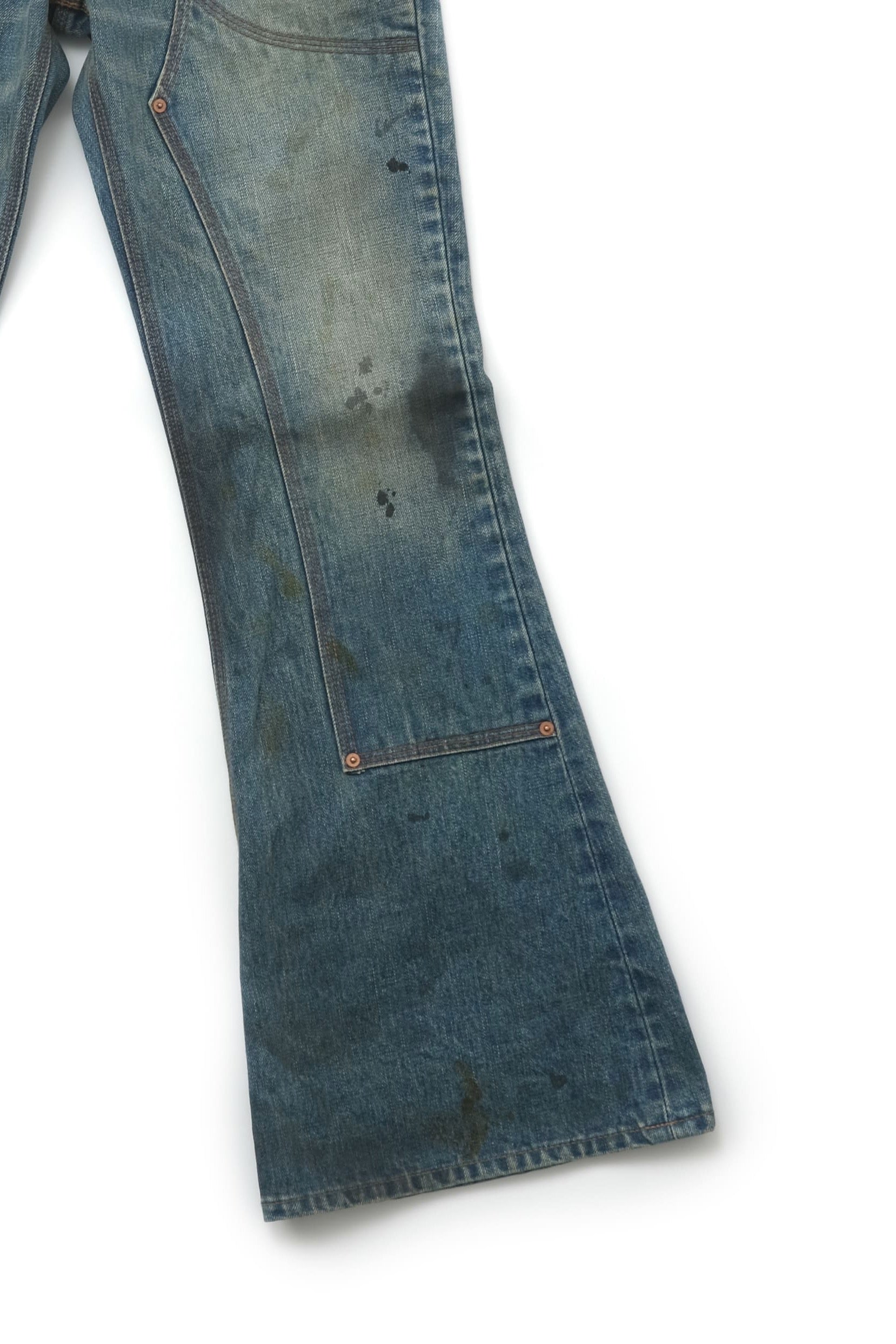 SUGARHILL OILED FADE BELL BOTTOM DENIM - www.gsspr.com