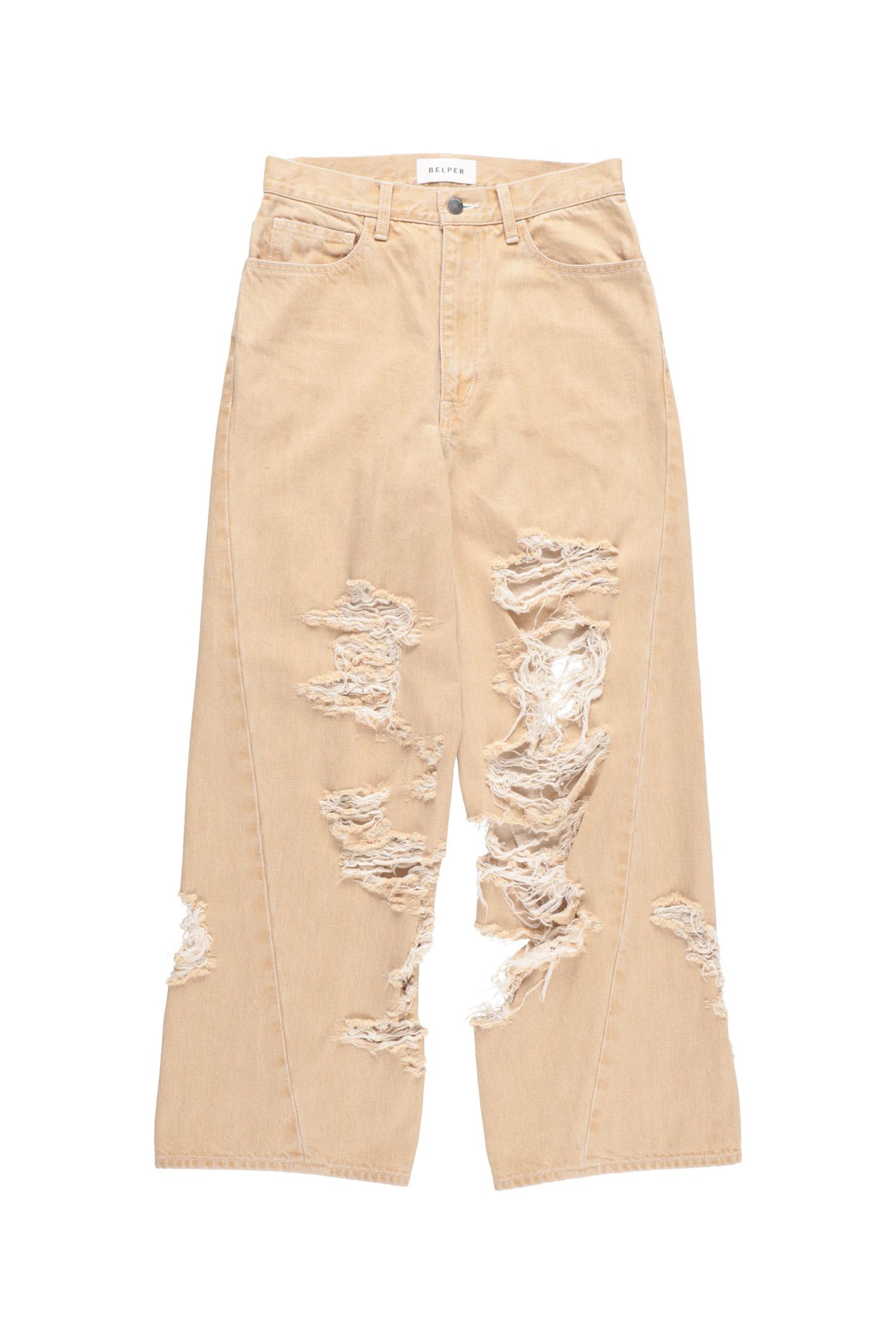 BELPER(ベルパー)の23SS TWISTED DENIM PANTS BEIGEの通販｜PALETTE