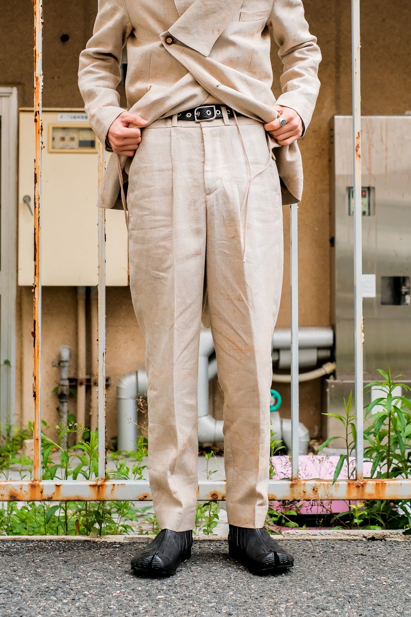 Nobuyuki Matsui Pintuck wader Slacks | centurymotorinnfinley.com.au