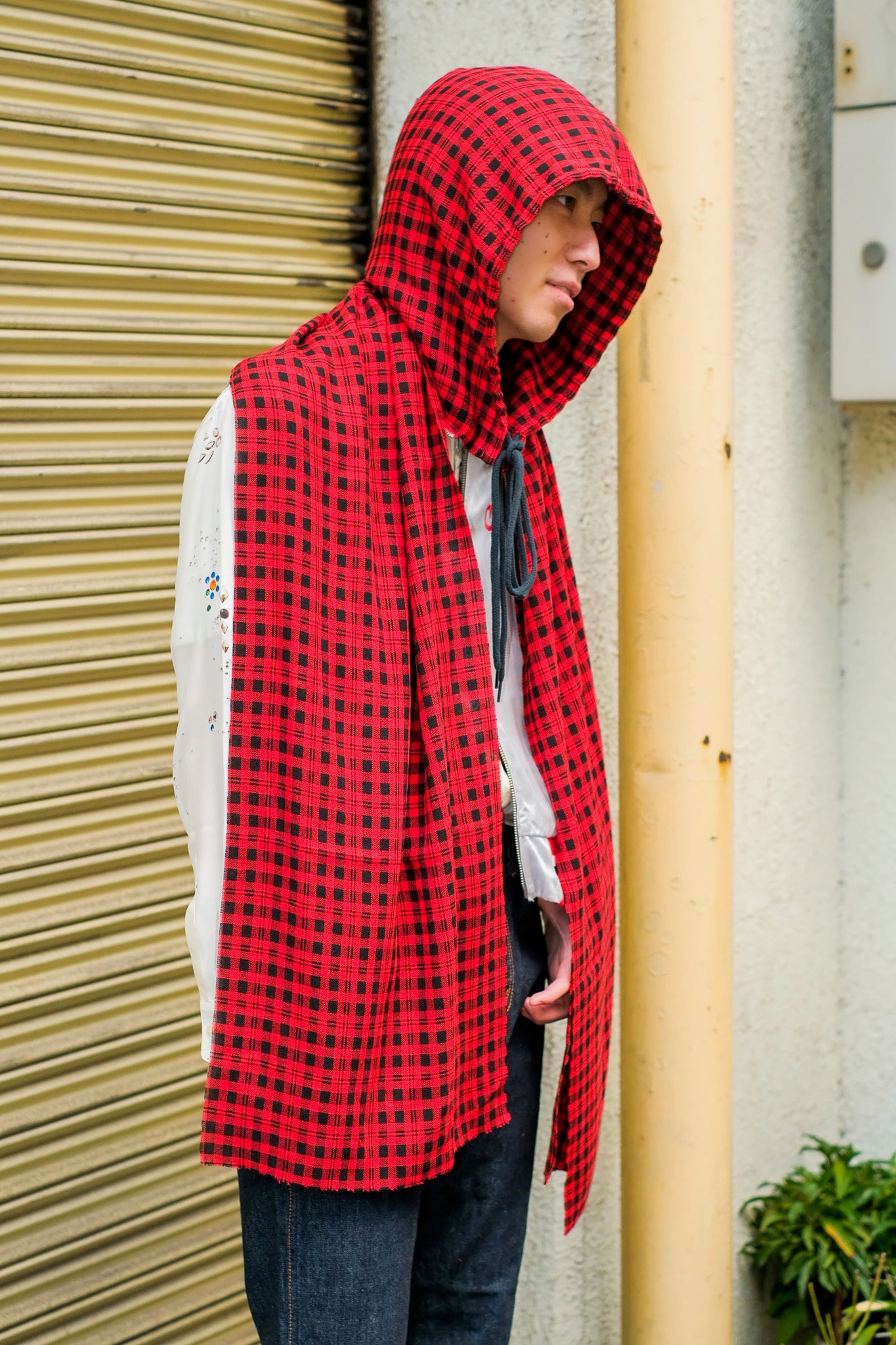 MASU ストール PLAID HOOD SCARF 超歓迎された www.shelburnefalls.com