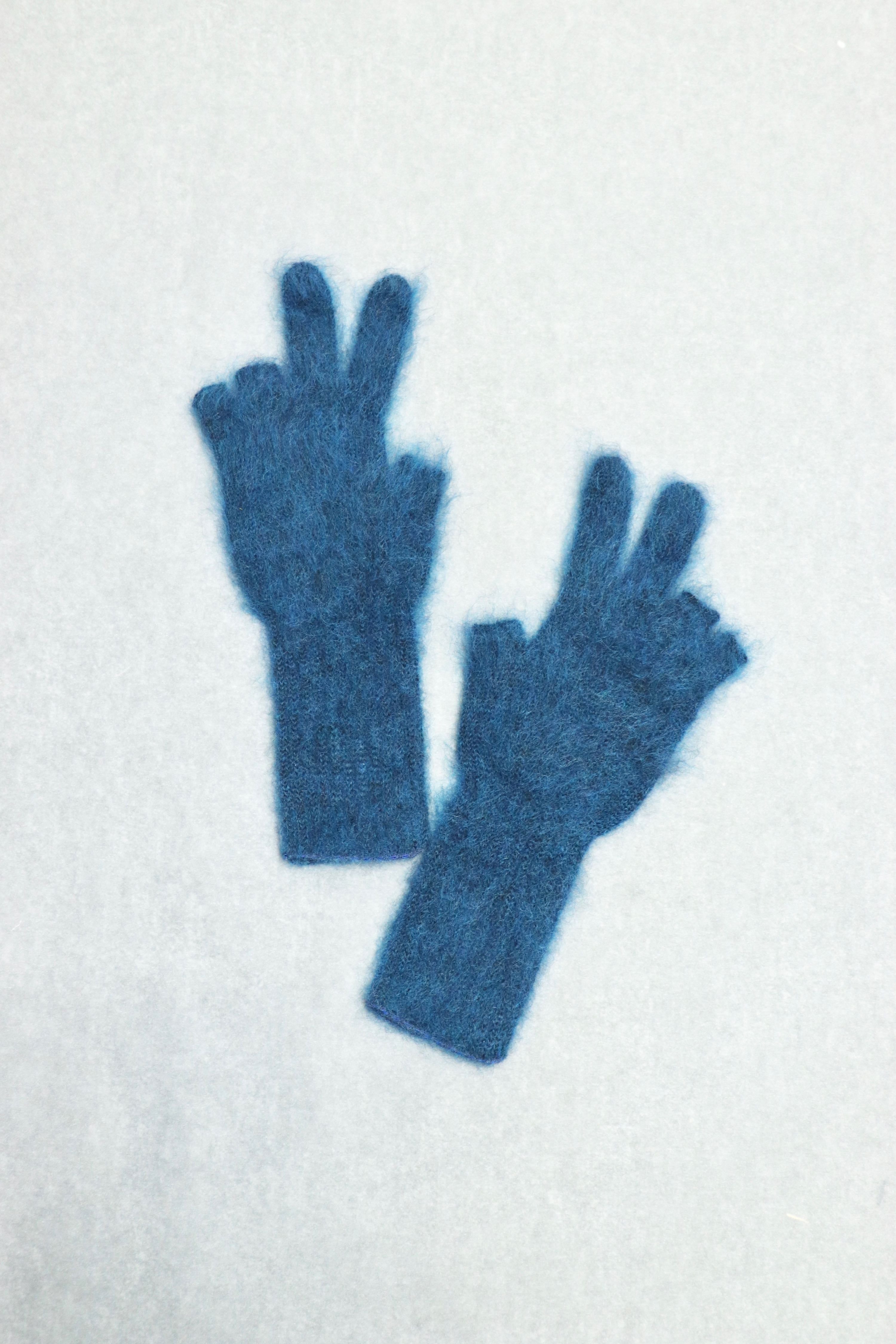 コグノーメン/COGNOMEN 22AW PEACE MOHAIR GLOVES 変形モヘアニット