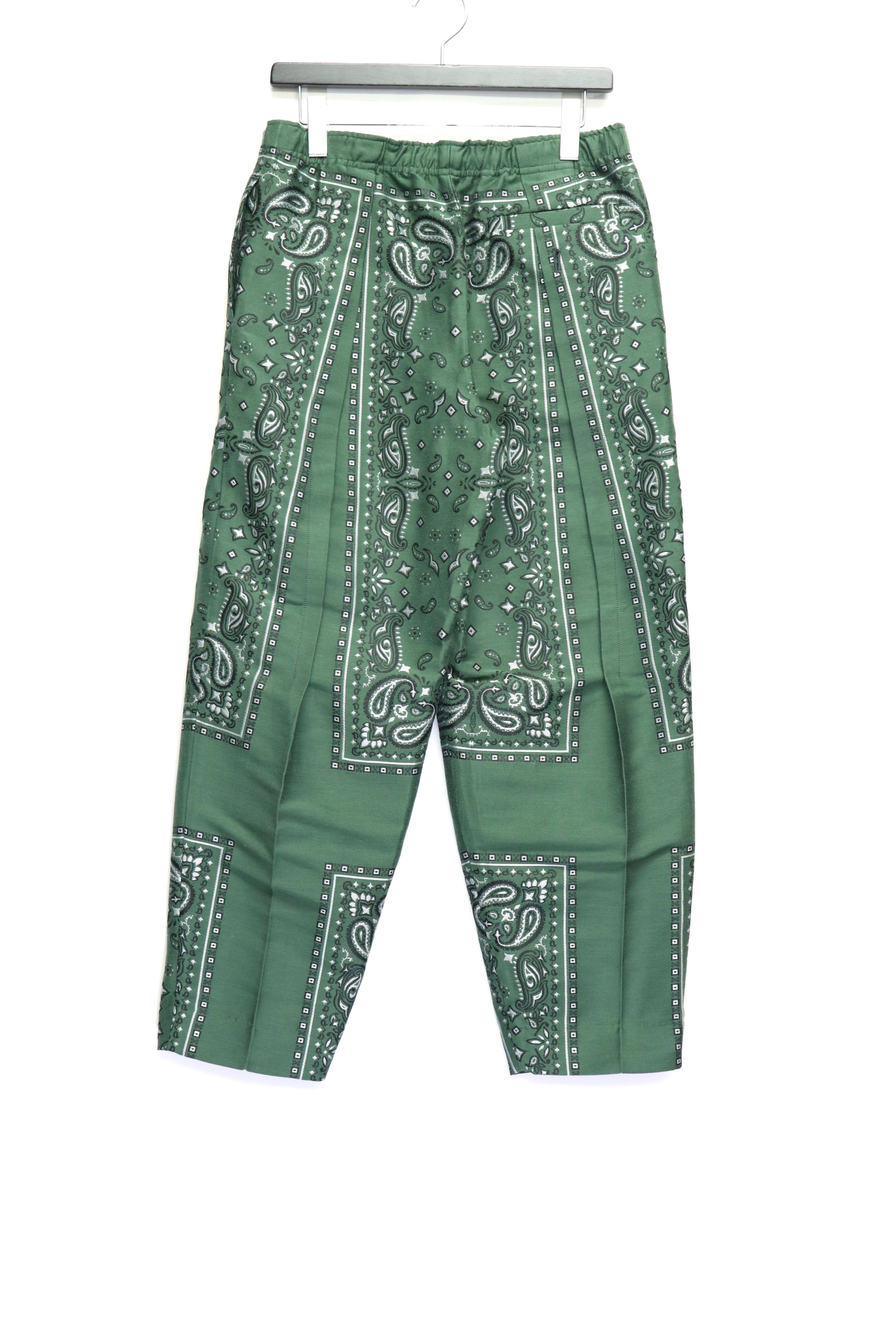 TOGA VIRILIS(トーガ ビリリース)のPaisley jacquard pants GREENの