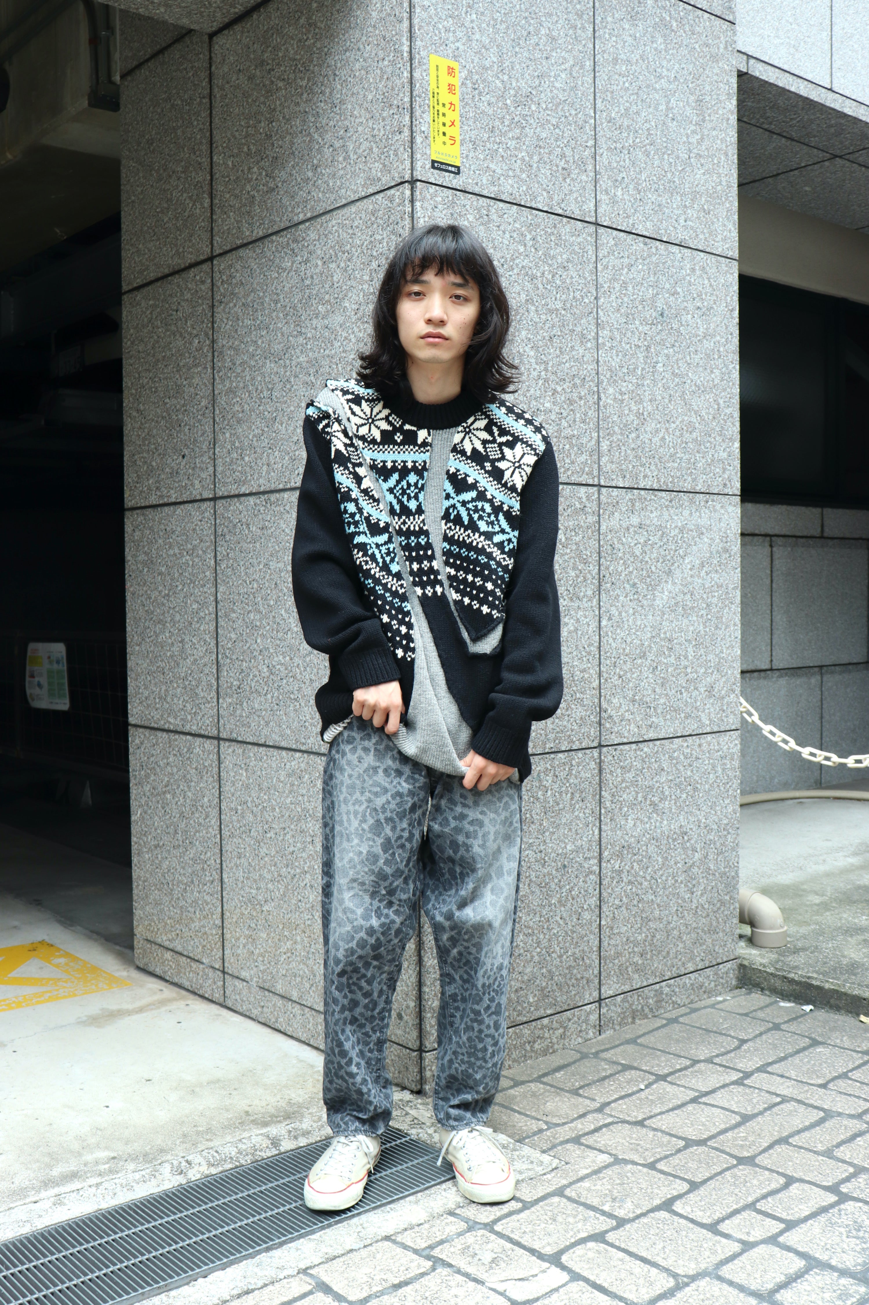 YUKI HASHIMOTO(ユウキハシモト)のPATCHWORK SKI JUMPER BLACKの通販