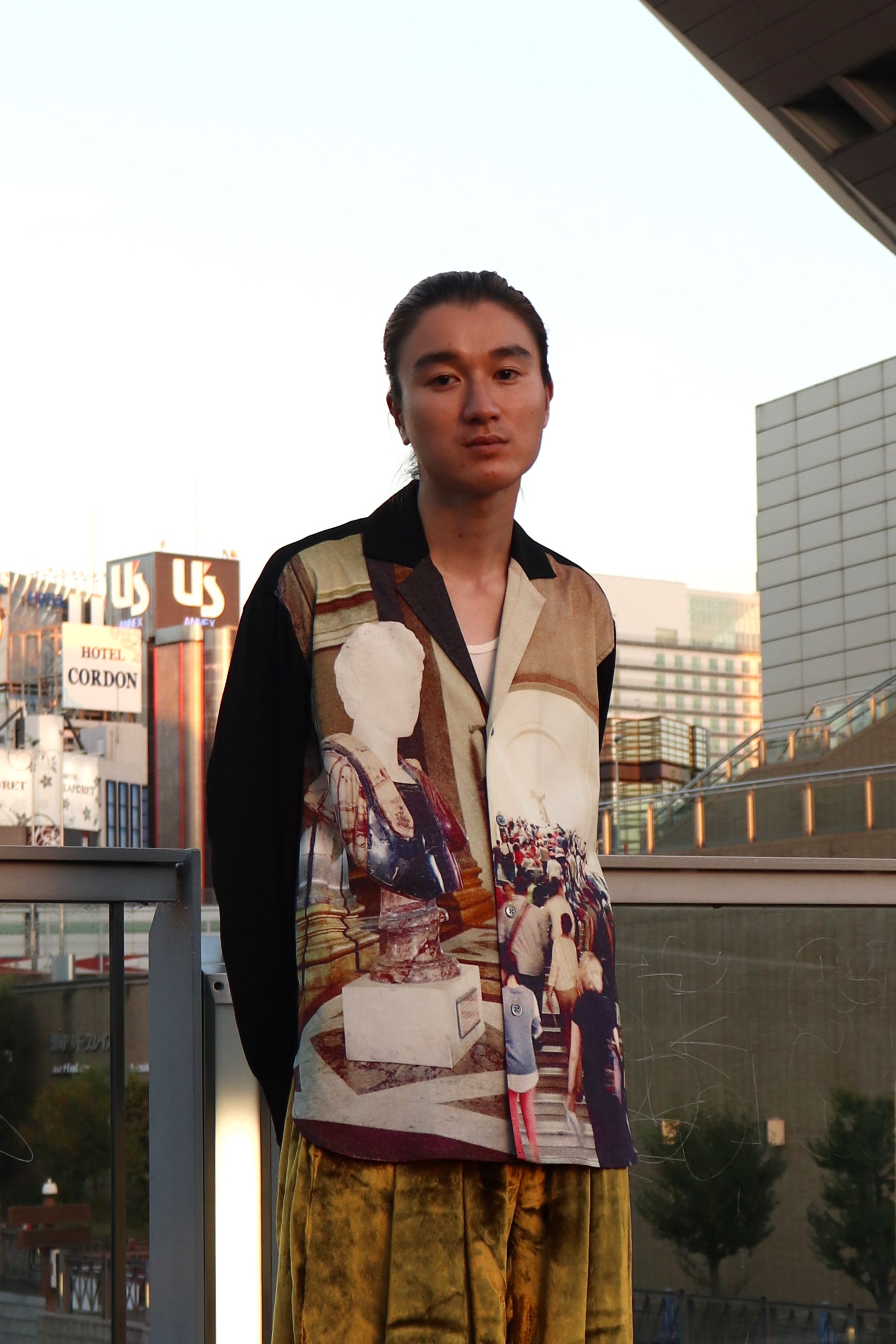 交換無料！ soe soe(MEN) MUSEUM SERIES Printed Shirt Jacket