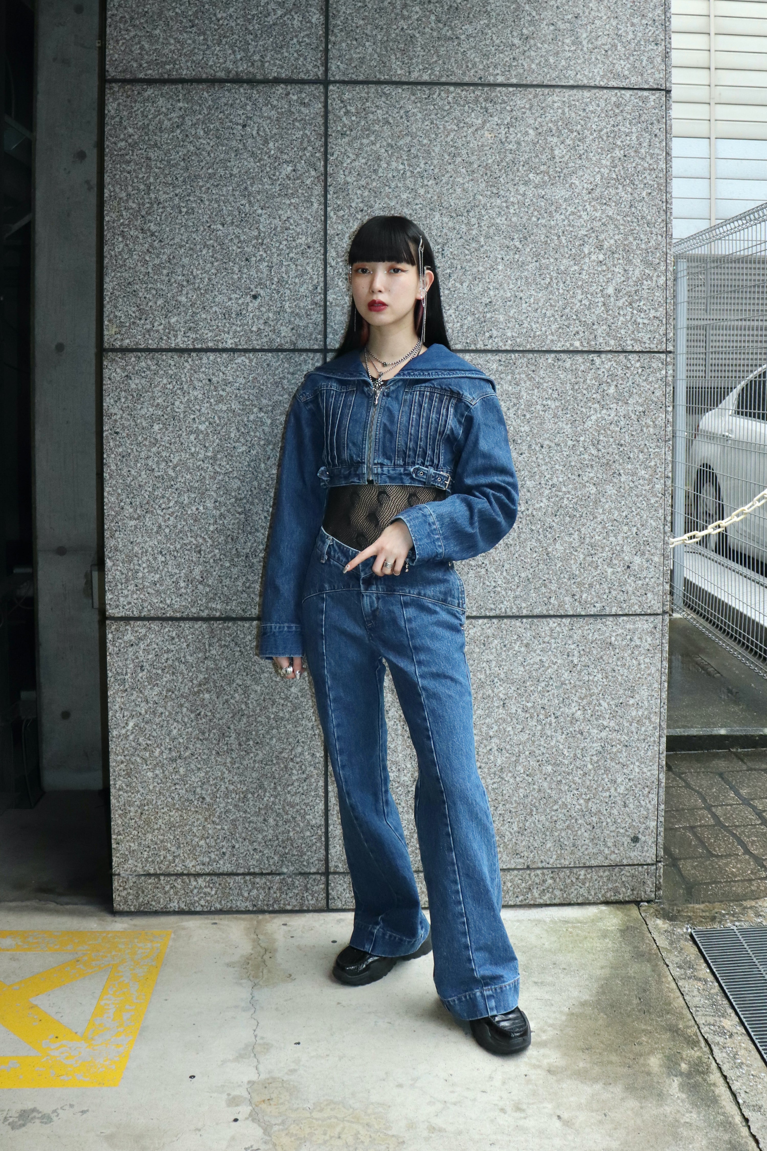 ダイゾー ナチュラル fetico SAILOR COLLAR DENIM JACKET - 通販 - www