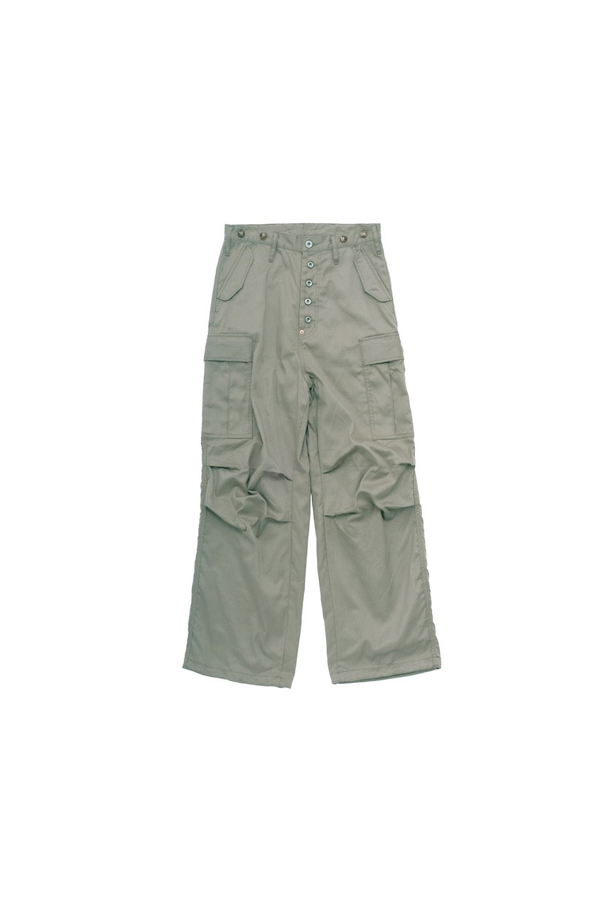 SUGARHILL(シュガーヒル)のHERRINGBONE ARMY CARGO PANTS KHAKIの通販