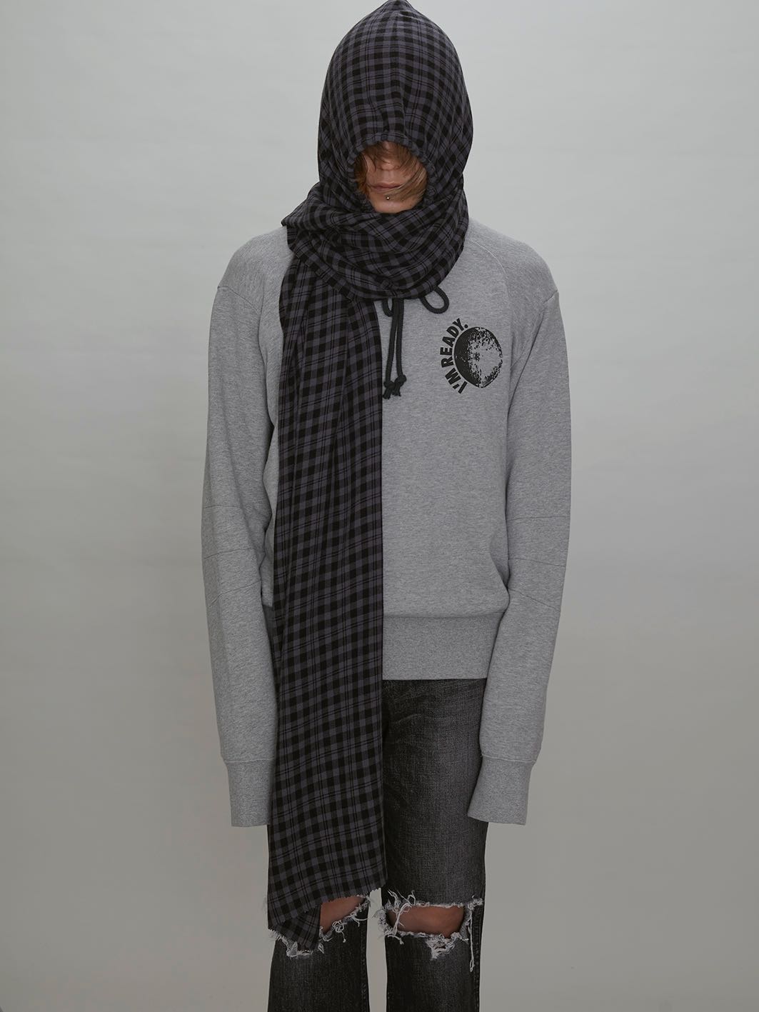 MASU PLAID HOOD SCARF (blue) 人気の贈り物が sandorobotics.com