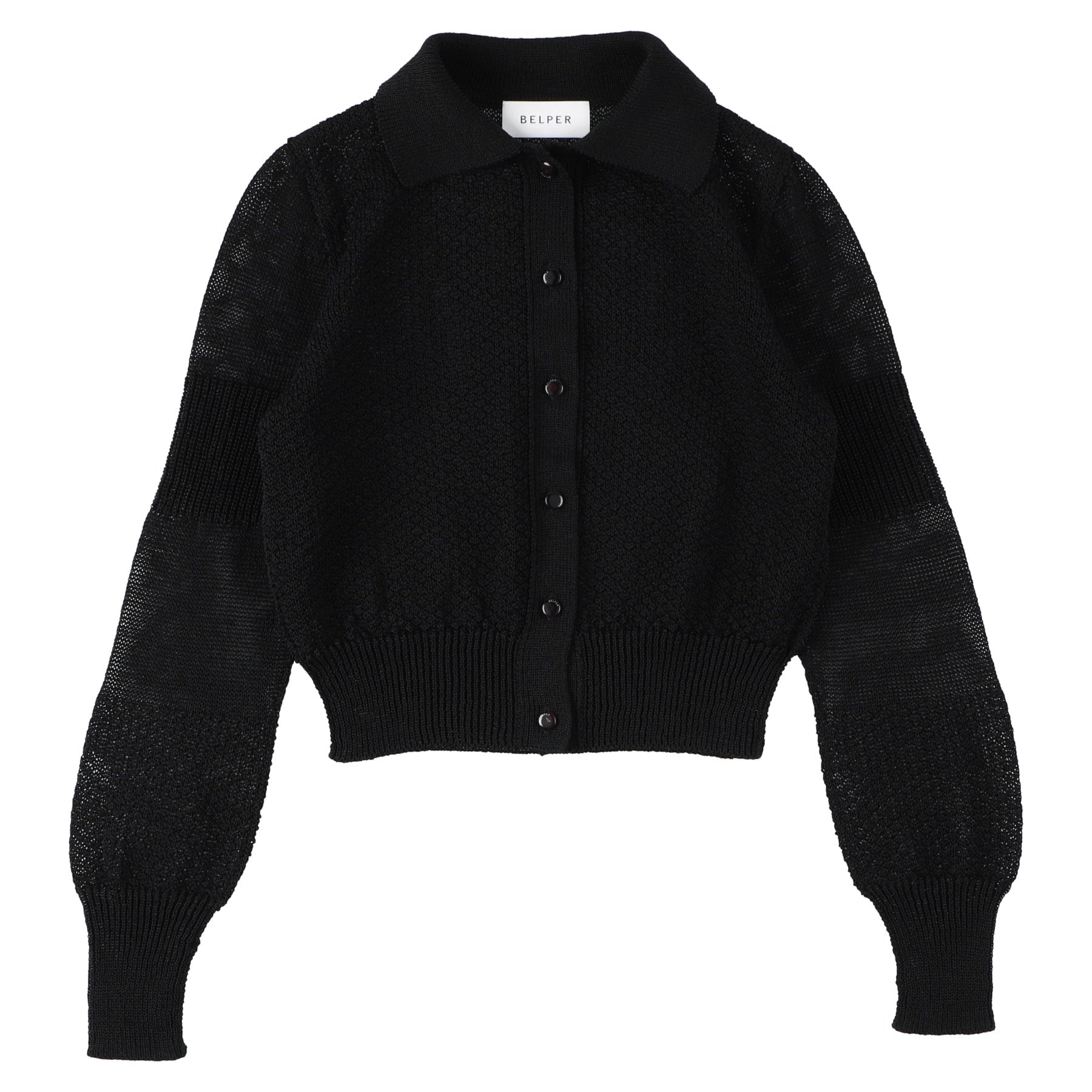 BELPER(ベルパー)のKNIT SHIRT BLACK(ニットシャツ)の通販｜PALETTE