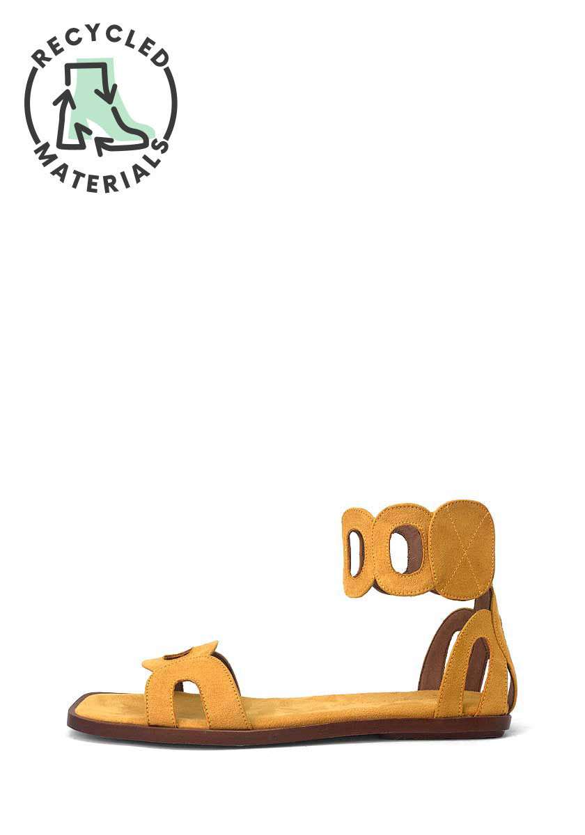 demanda aves de corral animación Sandalias sostenibles planas amarillas | Diseñadas por Mireia Playà –  mireiaplaya