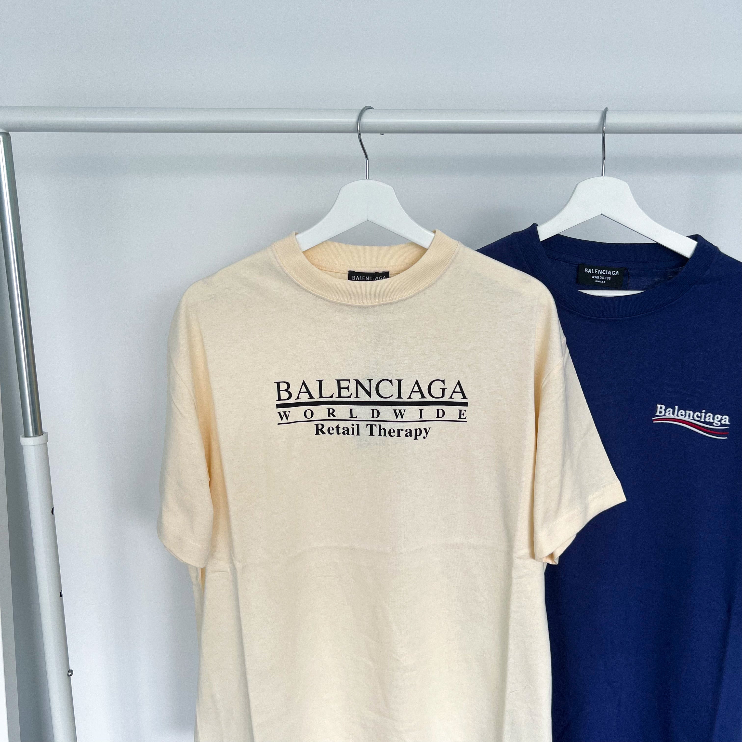 25％OFF】 t god BALENCIAGA Retail therapy shirt Tシャツ short