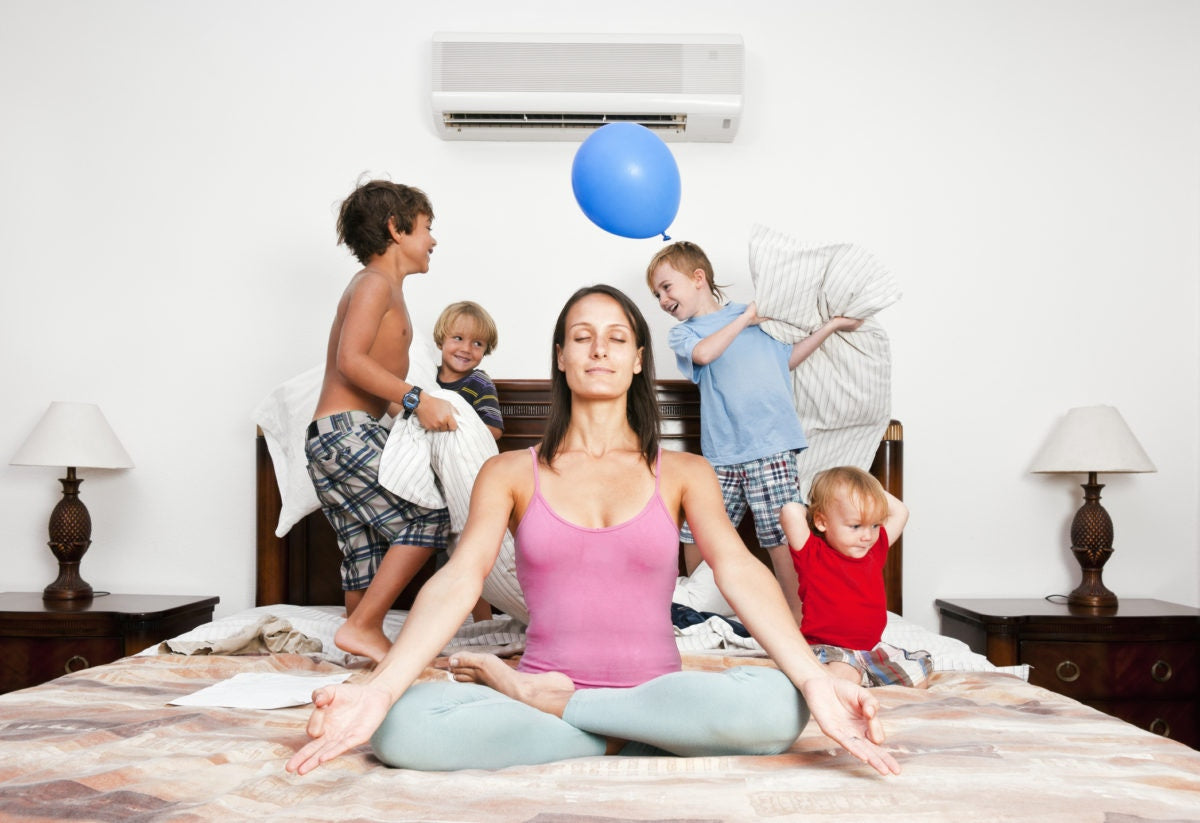 Mom teaches yoga