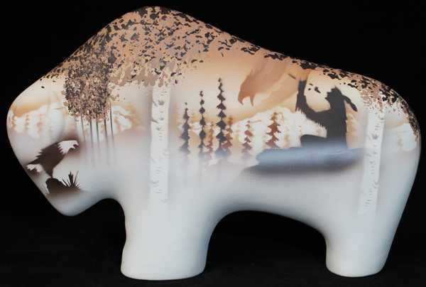 Calling The Spirits 9" Medium Buffalo -(69155)
