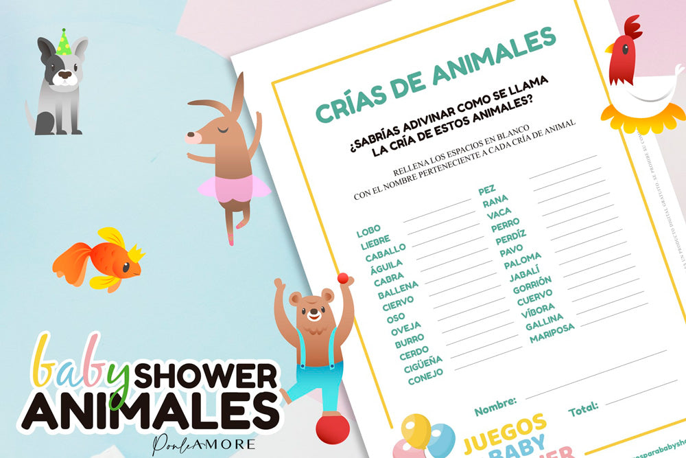 ▷ Bebes de Animales 🙊🙉 | GRATIS para Baby Shower – Ponle Amore